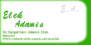 elek adamis business card